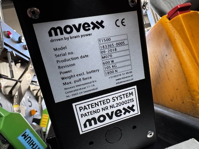 Elektro trekker movexx, t1500, groen, bouwjaar 2018 - afbeelding 2 van  4