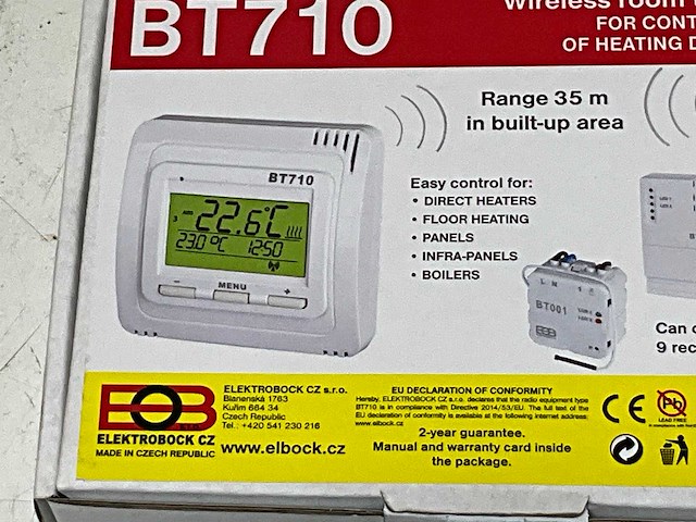 Elektrobock bt710 draadloze thermostaat (5x) - afbeelding 2 van  2