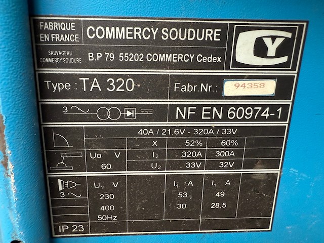 Elektroden lasapparaat, commercy, ta 320 - afbeelding 9 van  10