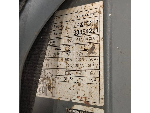 Elektroden lasapparaat fronius, transpocket 150 - afbeelding 10 van  11