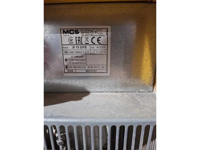 Elektroheater 15kw 400v master, b15epb, bouwjaar 2016 - afbeelding 4 van  5
