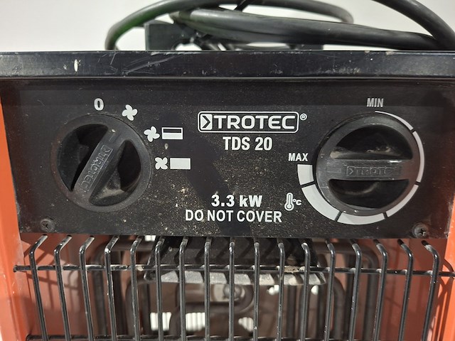 Elektroheater 3kw 230v trotec, tds 20, bouwjaar 2014 - afbeelding 2 van  6
