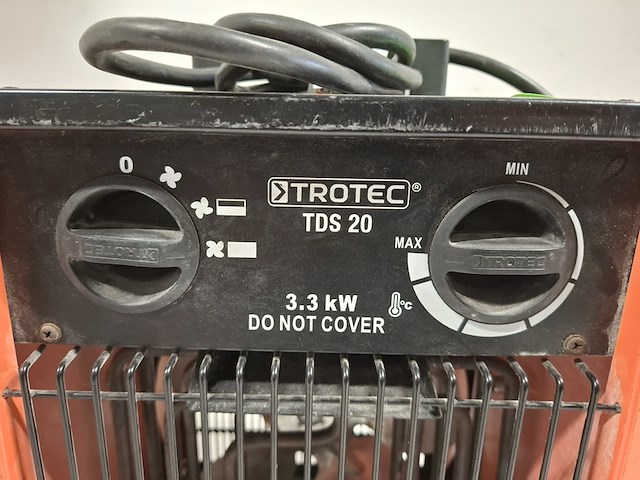 Elektroheater 3kw 230v trotec, tds 20, bouwjaar 2014 - afbeelding 2 van  4