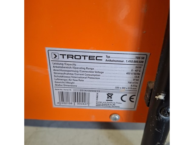 Elektroheater 9kw 400v trotec, tds 50, bouwjaar 2014 - afbeelding 5 van  5