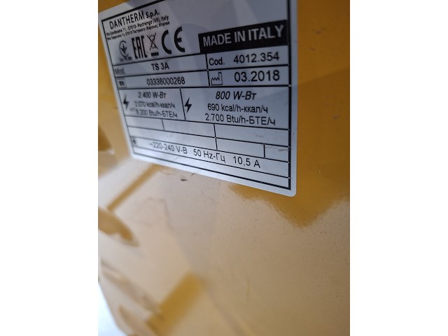 Elektroheater infrarood 3kw 230v (red rad) master, ts3a, bouwjaar 2018 - afbeelding 5 van  6