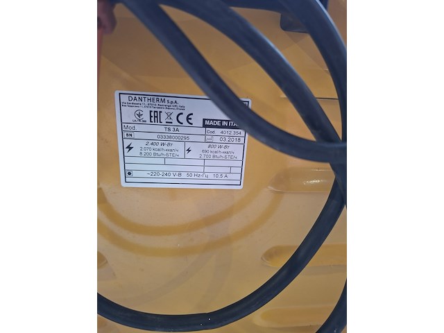 Elektroheater infrarood 3kw 230v (red rad) master, ts3a, bouwjaar 2018 - afbeelding 5 van  6
