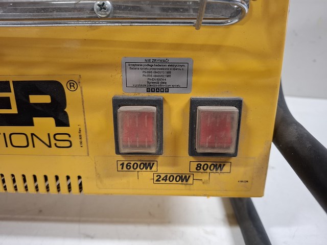 Elektroheater infrarood 3kw 230v (red rad) master, ts3a, bouwjaar 2018 - afbeelding 2 van  4