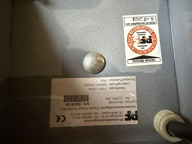 Elektrolasapparaat, pf schweißtechnologie, monomatic 110v, oranje - afbeelding 5 van  7