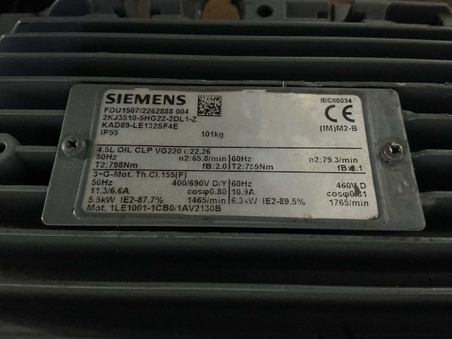 Elektromotor met vertragingskast en machine - afbeelding 6 van  6