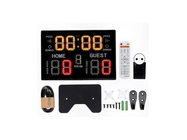 Elektronisch scorebord met afstandsbediening multisport 11-cijferige led - afbeelding 1 van  1