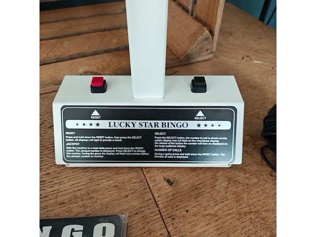 Elektronische bingomachine, lucky star, wit - afbeelding 2 van  5