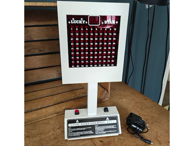 Elektronische bingomachine, lucky star, wit - afbeelding 3 van  5