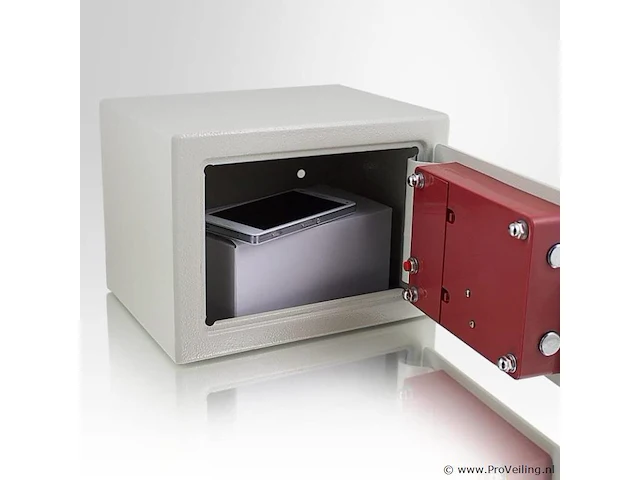 Elektronische minikluis - 23 x 17 x 17 cm - lichtgrijs - afbeelding 2 van  4