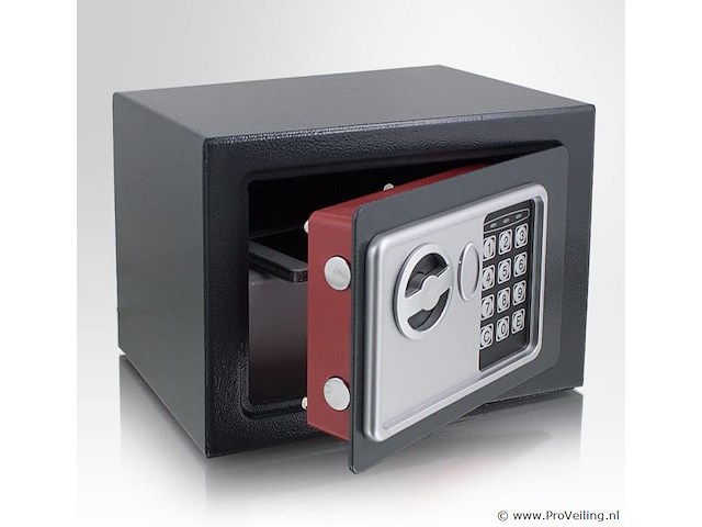 Elektronische wandkluis incl. reservesleutel grijs - afbeelding 1 van  4