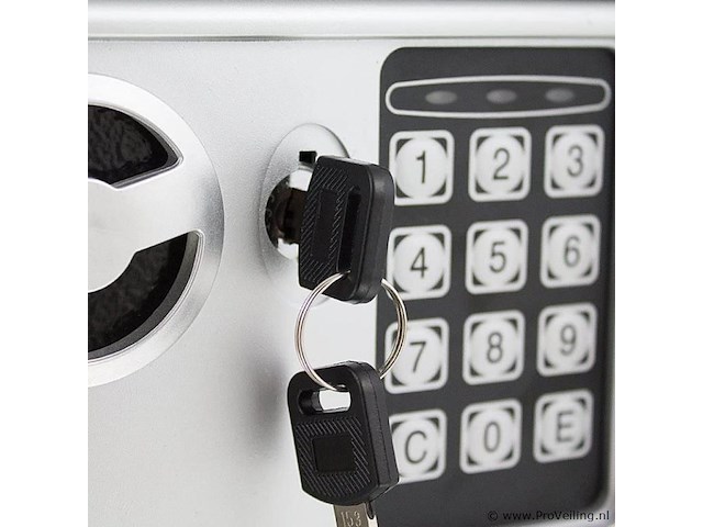 Elektronische wandkluis incl. reservesleutel grijs - afbeelding 4 van  4