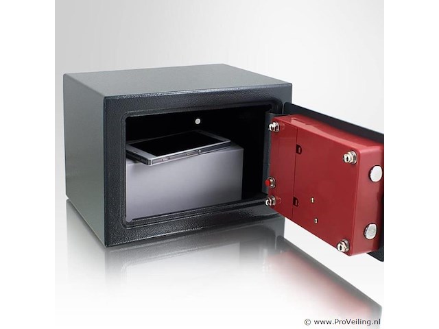 Elektronische wandkluis incl. reservesleutel grijs - afbeelding 2 van  4