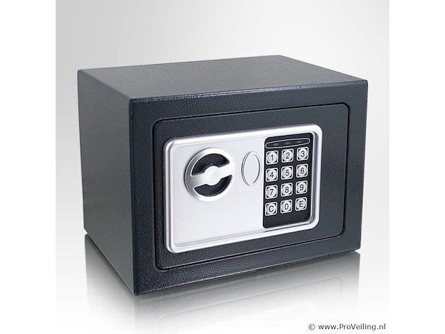 Elektronische wandkluis incl. reservesleutel grijs - afbeelding 3 van  4