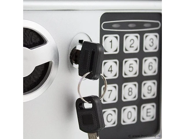 Elektronische wandkluis incl. reservesleutel grijs - afbeelding 4 van  4