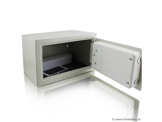 Elektronische wandkluis lichtgrijs 31 x 22 x 20cm - afbeelding 3 van  5