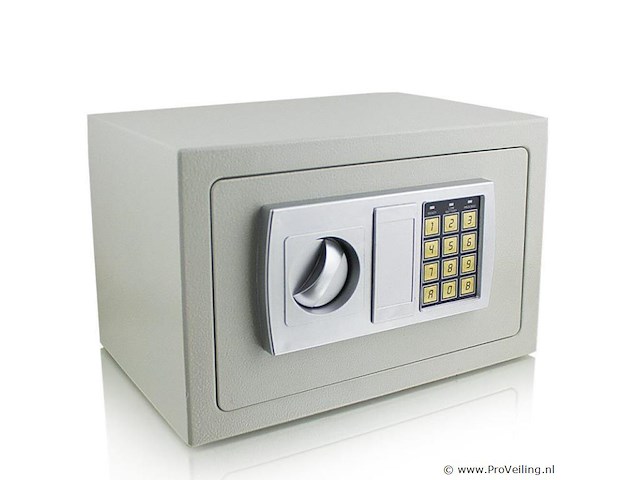 Elektronische wandkluis lichtgrijs 31 x 22 x 20cm - afbeelding 1 van  5