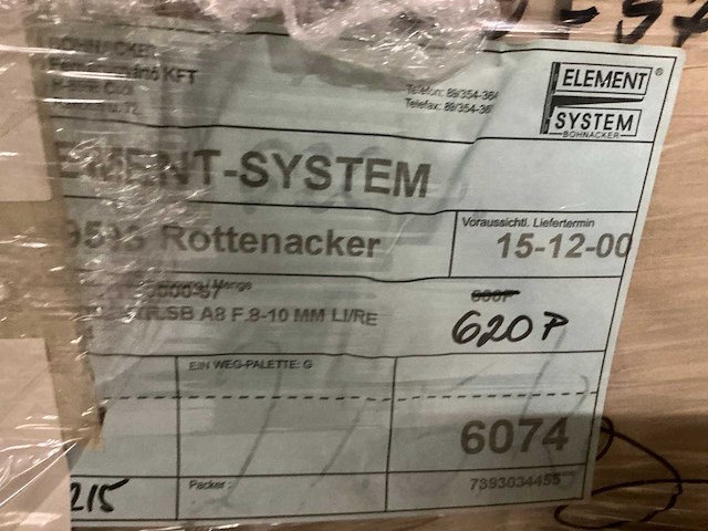 Element system glasplaatdrager (500x) - afbeelding 5 van  6