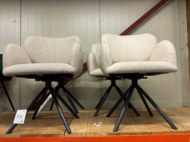 Eleonora rosalin eetkamerstoel (4x) - afbeelding 1 van  8