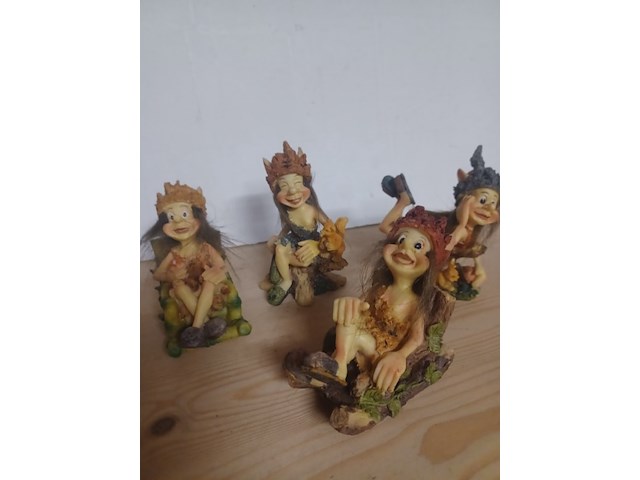 Elfen beeldjes 4 pcs 14 cm nr zx030 aantal 1 set 4 stuks. - afbeelding 2 van  5