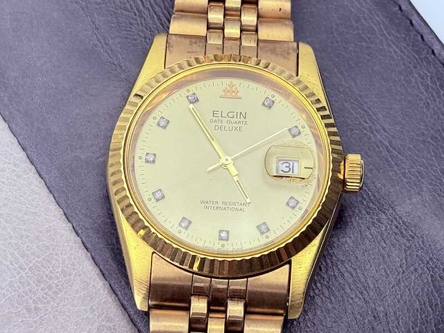 Elgin deluxe 'datejust' eta movement horloge - afbeelding 1 van  9