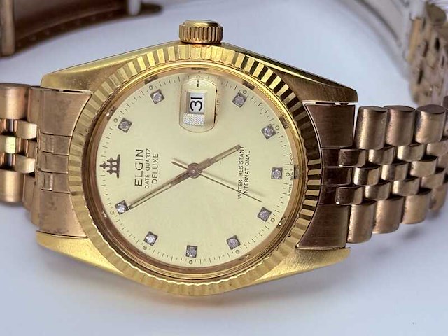 Elgin deluxe 'datejust' eta movement horloge - afbeelding 2 van  9