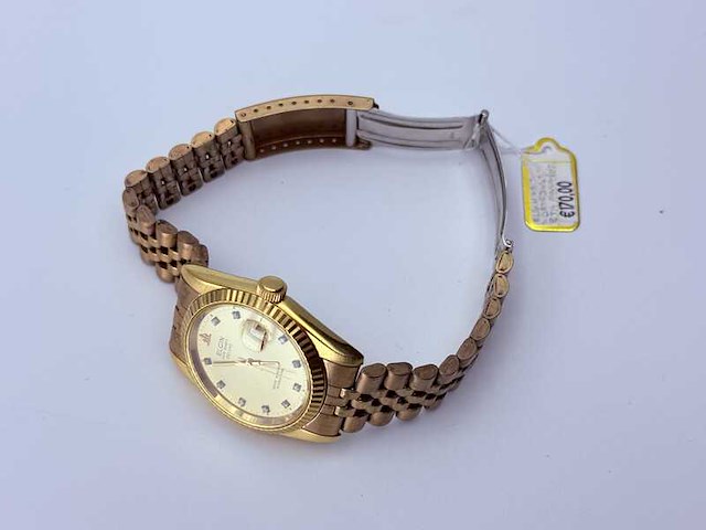 Elgin deluxe 'datejust' eta movement horloge - afbeelding 5 van  9