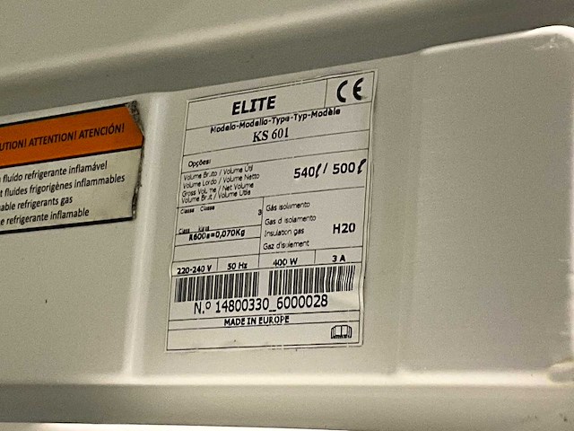 Elite ks 601 koelkast - afbeelding 6 van  6