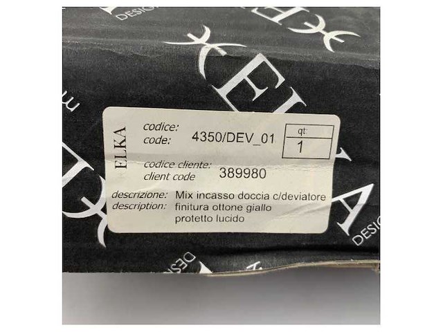 Elka 4350 shower mixer gold stylish finishing - afbeelding 4 van  8