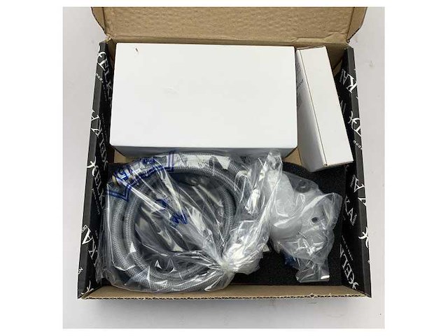 Elka do.5079 chrome round brass shut-off shower head kit - afbeelding 5 van  5