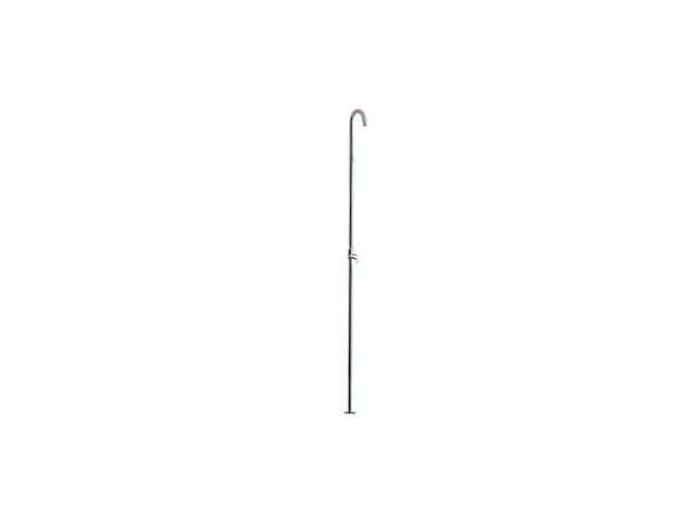 Elka floor-standing stailess steel outdoor shower column with mixer cartridge and microblower - 7085 - afbeelding 1 van  3