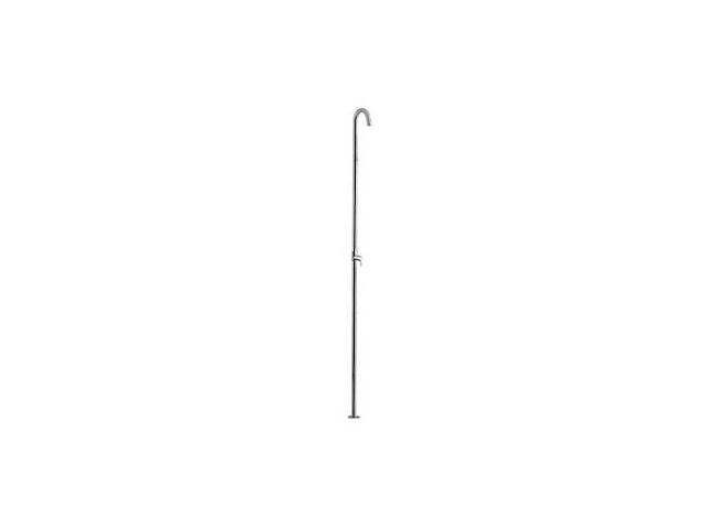 Elka floor-standing stailess steel outdoor shower column with mixer cartridge and microblower - 7085 - afbeelding 2 van  3