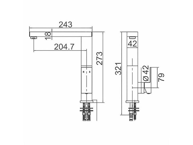 Elka zen single lever sink mixer with swivel spout - 60011 - afbeelding 7 van  7