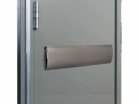 Ellen - tochtwerende klep met borstel - 340 x 84 mm - rvs - deurbeslag (2x)