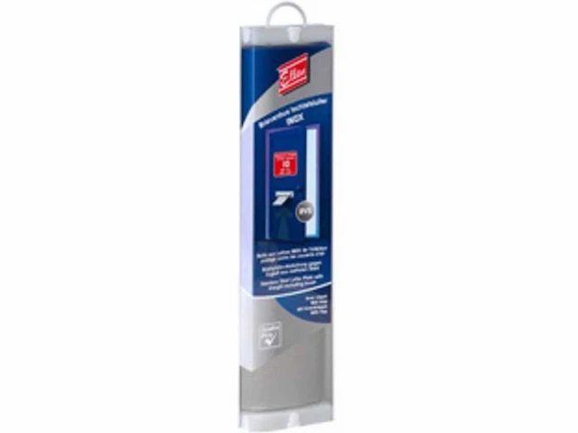 Ellen - tochtwerende klep met borstel - 340 x 84 mm - rvs - deurbeslag (2x) - afbeelding 2 van  6