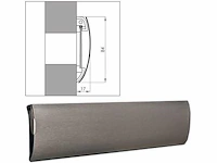 Ellen - tochtwerende klep met borstel - 340 x 84 mm - rvs - deurbeslag (2x) - afbeelding 5 van  6