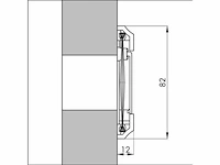 Ellen - tochtwerende klep met borstel - 340 x 84 mm - rvs - deurbeslag (2x) - afbeelding 6 van  6