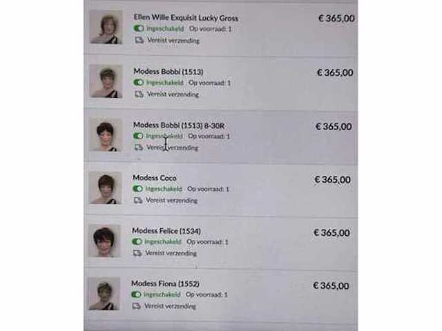 Ellen wille , modess, etc - partij hoogwaardige haarwerken/ pruiken (20x) - afbeelding 6 van  7