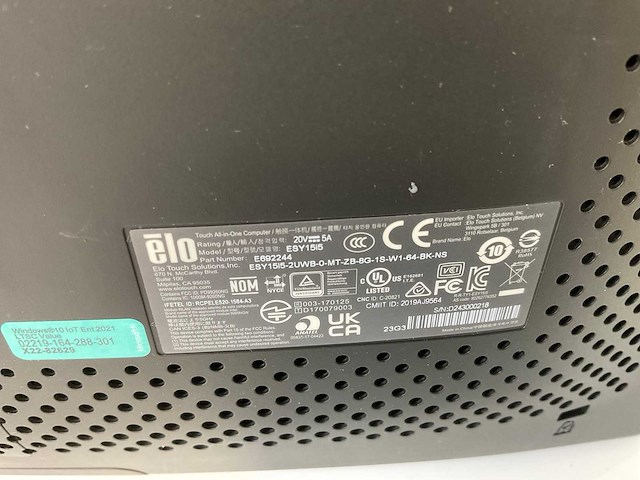 Elo touch solutions elo i5 15.5”, core(tm) i5 8th gen, 16 gb ram, 250 gb ssd all-in-one desktop (7x) - afbeelding 5 van  25