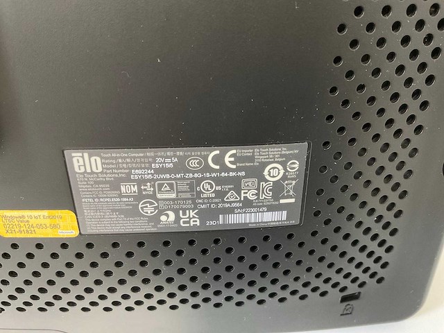 Elo touch solutions elo i5 15.5”, core(tm) i5 8th gen, 16 gb ram, 250 gb ssd all-in-one desktop (7x) - afbeelding 8 van  25