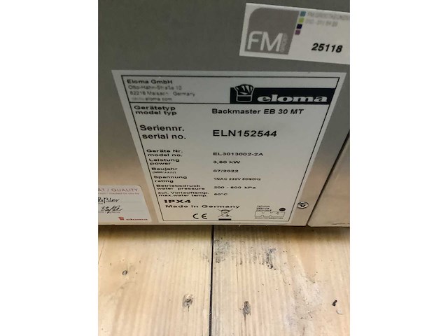 Eloma - backmaster eb30mt - afbeelding 4 van  5
