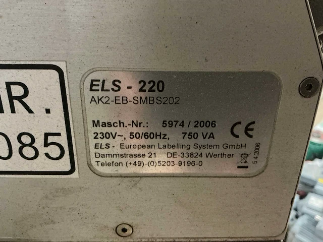 Els - 220 ak2-eb-smbs202 print- en etiketteermachine - afbeelding 6 van  18