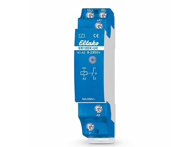 Eltako er12dx-uc schakelrelais 1 no potentiaalvrij 16a/250v (2x) - afbeelding 1 van  3