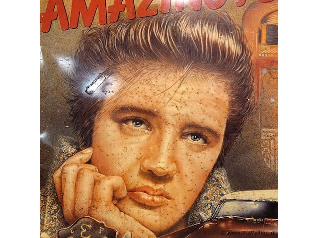 Elvis presley "the amazing years" metalen reclamebord met een vintage ontwerp - afbeelding 2 van  5