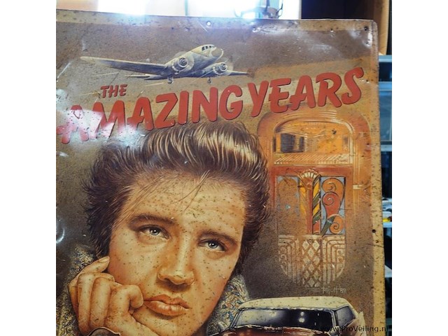 Elvis presley "the amazing years" metalen reclamebord met een vintage ontwerp - afbeelding 3 van  5