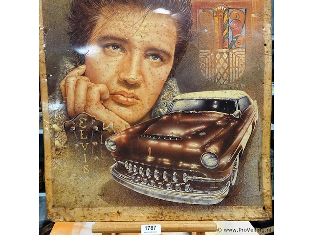 Elvis presley "the amazing years" metalen reclamebord met een vintage ontwerp - afbeelding 4 van  5