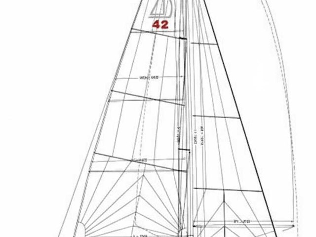 Elvstrom dehler 42 competition fcl epex grootsail 57.5 m2 16.9 x 5.80 - afbeelding 1 van  1